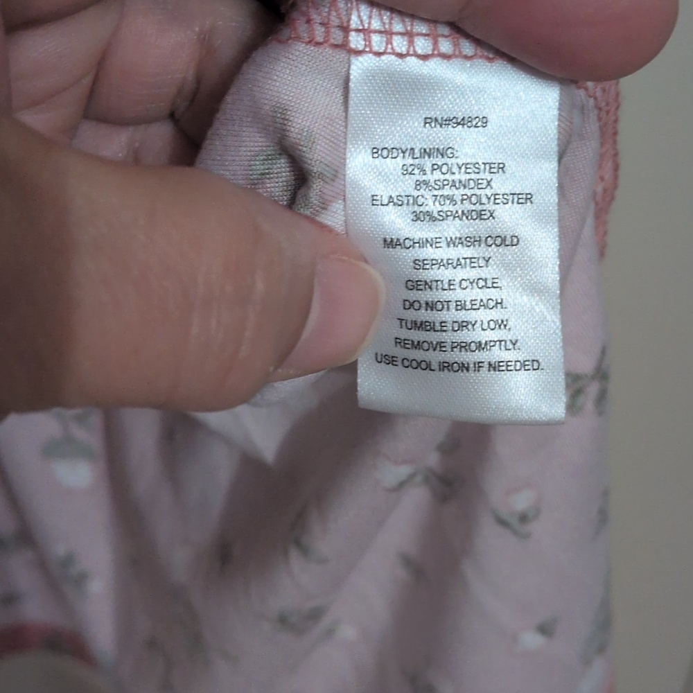 EUC Pink Floral Tie-Front Dress, size L - Picture 4 of 6